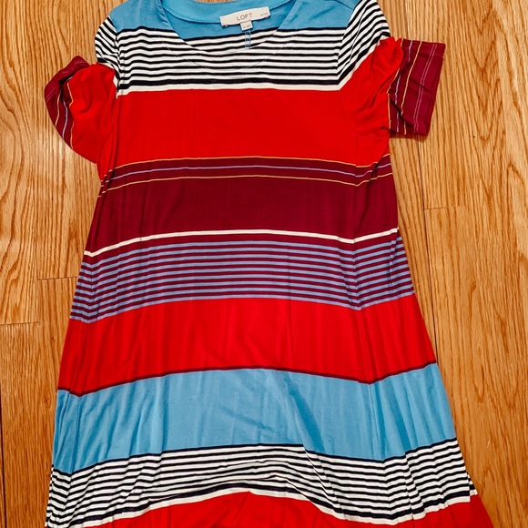 🎉HOST PICK🎉 Loft striped tee dress - Picture 2 of 3